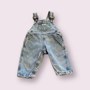 Vintage Baby Guess Light Wash Denim Overalls Size 9 Months